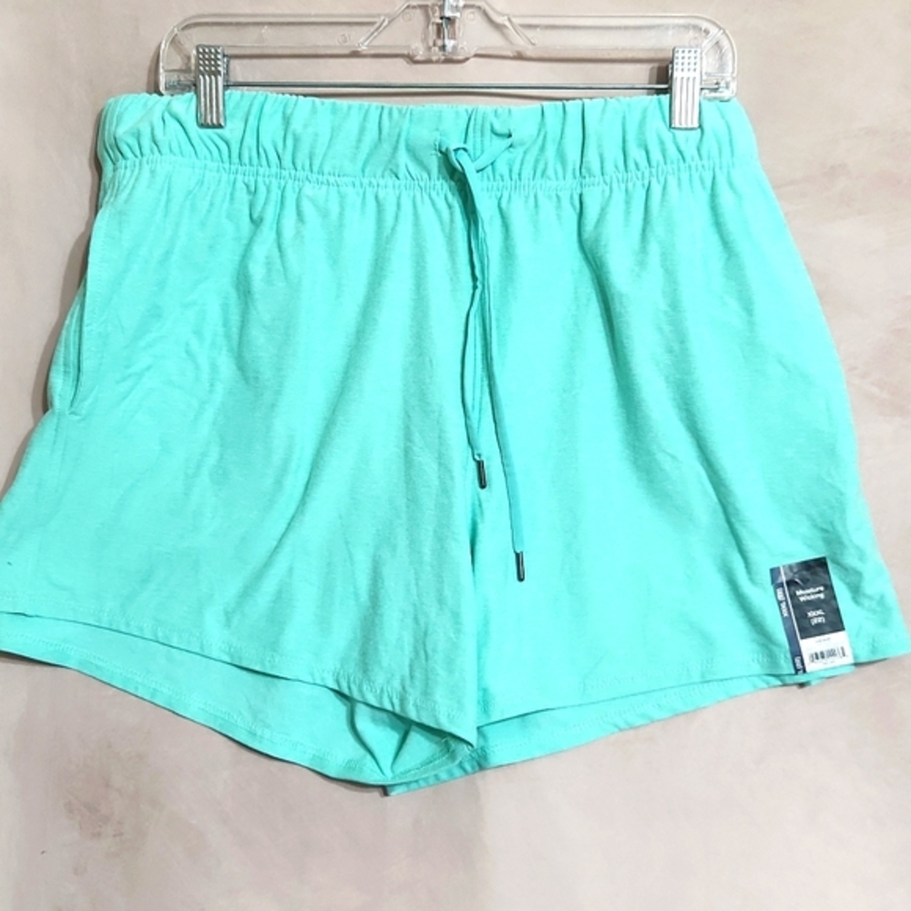 ATHLETIC shorts women 3XL pink blue gray-camo turquoise front draw string pocket - Picture 2 of 13